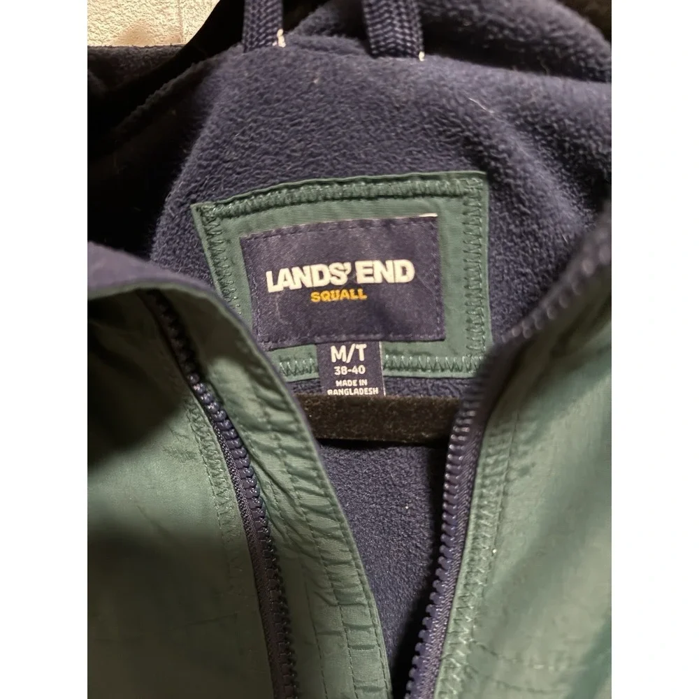 Lands' End Men's Classic‎ Squall Waterproof Insulated Jacket Green M/T 38-40